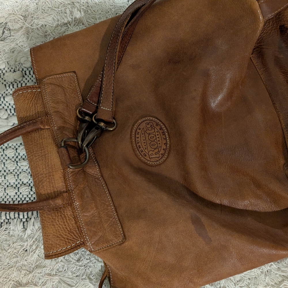 Brown Roots Leather Backpack - Picture 2 of 4